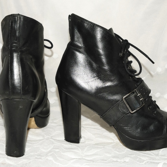 Seychelles Lace Up Platform Booties Size 8 Heel 4" - Picture 5 of 8